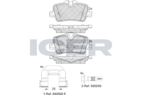 Front Brake Pad Set Icer Peugeot