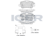Front Brake Pad Set Icer Peugeot