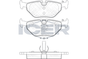 Rear - Brake Pad - Icer - Bmw 3 (E36) 31