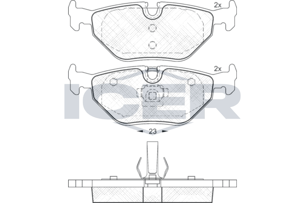 Rear - Brake Pad - Icer - Bmw 3 (E36) 31