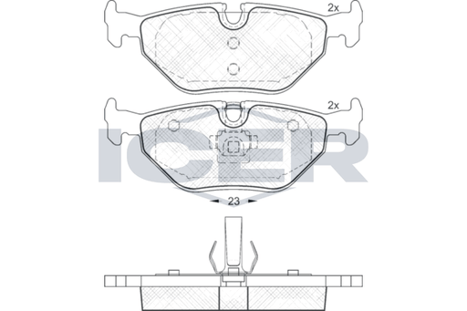 Rear - Brake Pad - Icer - Bmw 3 (E36) 31