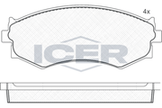Front - Brake Pad - Icer - Nissan 200Sx