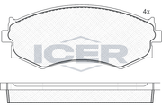 Front - Brake Pad - Icer - Nissan 200Sx