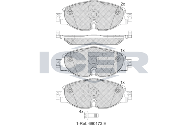 Brake Pad Front Axle Skoda Icer