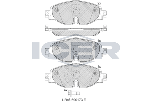 Brake Pad Front Axle Skoda Icer