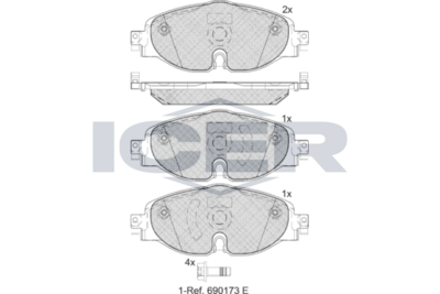 Brake Pad Front Axle Skoda Icer