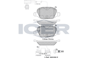 Brake Pad Set Rear Icer Alfa Romeo Mito