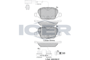 Brake Pad Set Rear Icer Alfa Romeo Mito