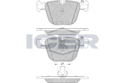 Rear - Brake Pad - Icer - Bmw X5 (F15, F