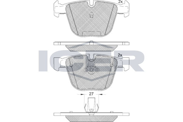 Rear - Brake Pad - Icer - Bmw X5 (F15, F