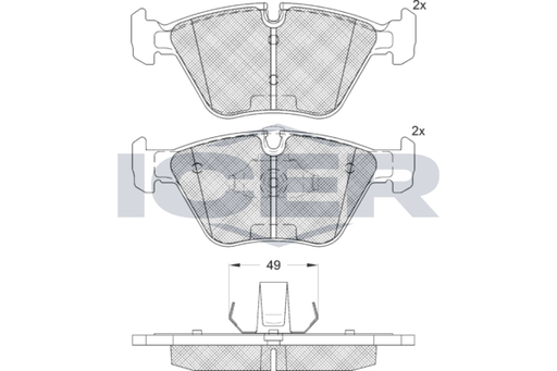 Front Brake Pad Icer Bmw 3 (E36)
