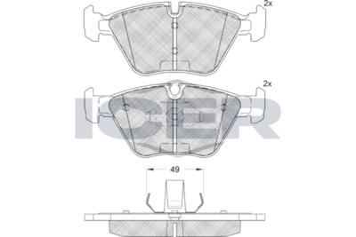Front Brake Pad Icer Bmw 3 (E36)