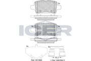 Rear Brake Pad Icer Opel Insignia