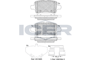 Rear Brake Pad Icer Opel Insignia