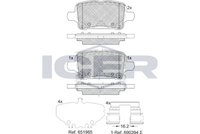 Rear Brake Pad Icer Opel Insignia