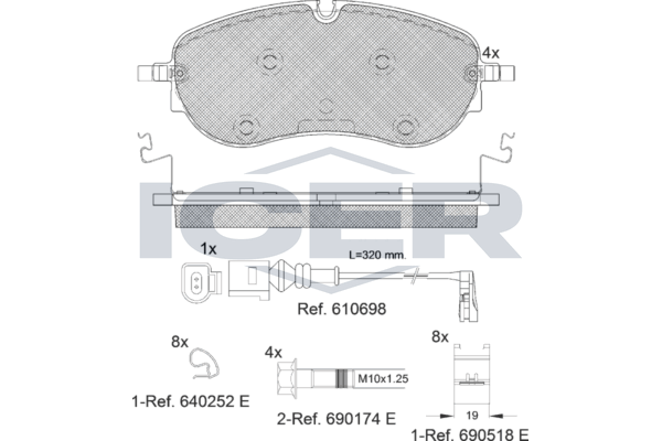 Brake Pad Set, disc brake (Braking System)