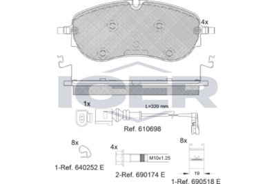Brake Pad Set, disc brake (Braking System)