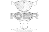 Front - Brake Pad - Icer - 3 (E90) 320