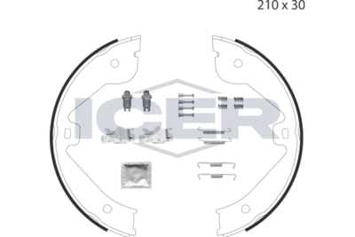 Brake Shoe Set, parking brake (Braking System)