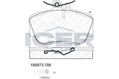 Front - Brake Pad - Icer Mercedes-Benz C