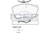 Front - Brake Pad - Icer Mercedes-Benz C