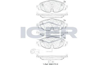 Brake Pad Set Front Icer Audi Q2