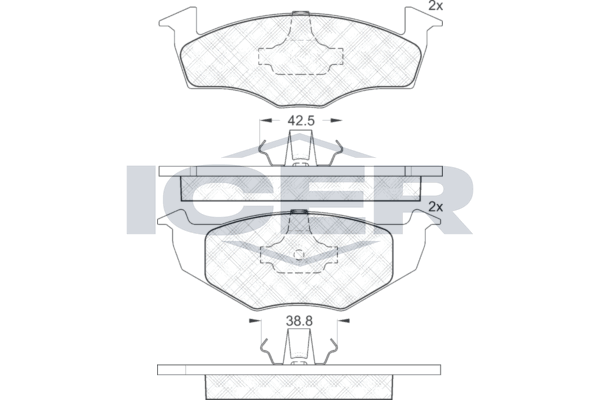 Brake Pad Front Axle Vw Icer
