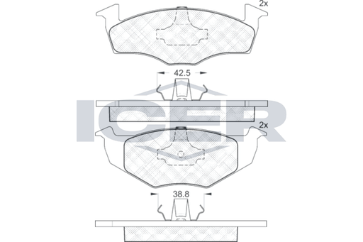 Brake Pad Front Axle Vw Icer