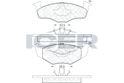 Brake Pad Front Axle Vw Icer