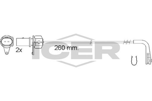 Warning Contact, brake pad wear (Braking System)