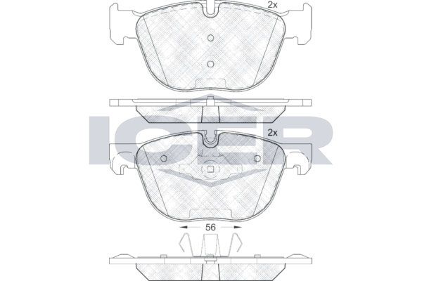 Brake Pad Set Front Icer Bmw X6