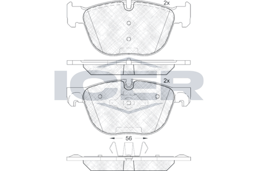 Brake Pad Set Front Icer Bmw X6