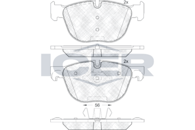 Brake Pad Set Front Icer Bmw X6