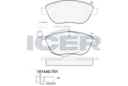 Brake Pad Front Axle Fiat Icer