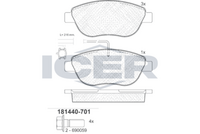 Brake Pad Front Axle Fiat Icer