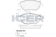 Brake Pad Front Axle Fiat Icer
