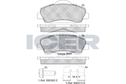 Front Brake Pad Icer Peugeot 308