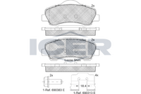 Front Brake Pad Icer Peugeot 308
