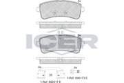 Brake Pad Set MERCEDES-BENZ