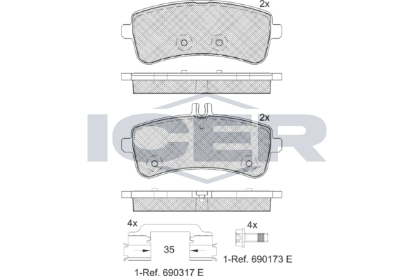 Brake Pad Set MERCEDES-BENZ