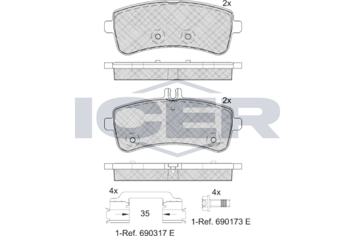 Brake Pad Set MERCEDES-BENZ