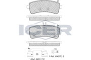 Brake Pad Set MERCEDES-BENZ