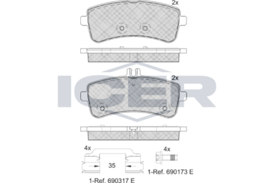 Brake Pad Set MERCEDES-BENZ
