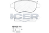Front Brake Pad Set Icer Peugeot 307