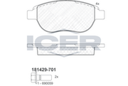 Front Brake Pad Set Icer Peugeot 307