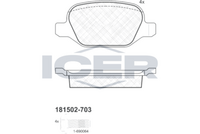 Brake Pad Set Rear Icer Alfa Romeo 147