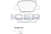Brake Pad Set Rear Icer Alfa Romeo 147