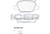 Brake Pad Set Rear Icer Alfa Romeo 147