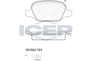 Brake Pad Set Rear Icer Alfa Romeo 147