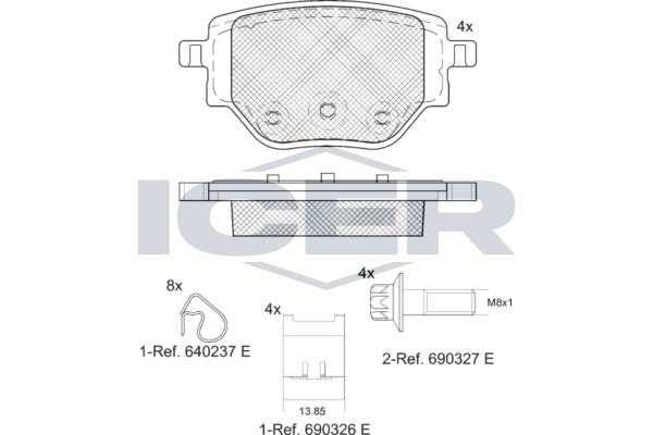 Brake Pad Set  OPEL